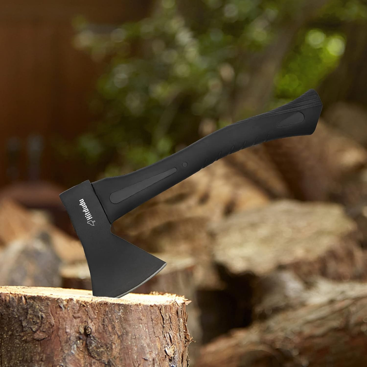 Camping Hatchet, 14″ Camping Axe Throwing Axe for Outdoor Wood Splitting and Kin