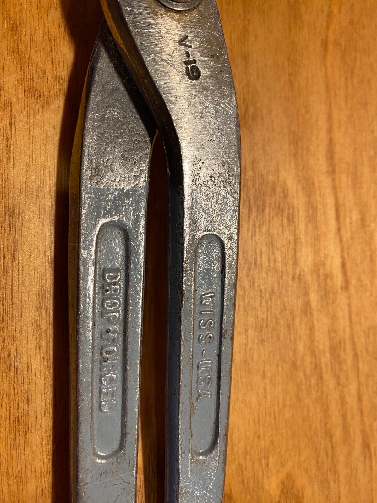 Vintage 12″ WISS V-19 & #-9 Tin Snips & ROYAL 12″ Tin Snips, USA (3-pc)