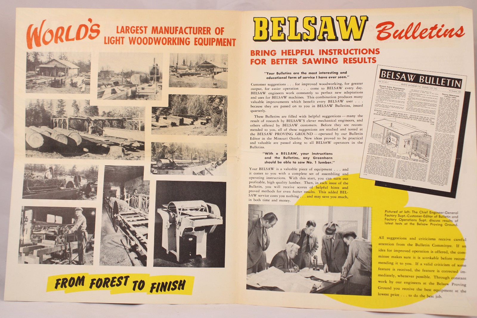 Vintage BELSAW One-Man Sawmill Lumber Making Equipment Brochures Price List