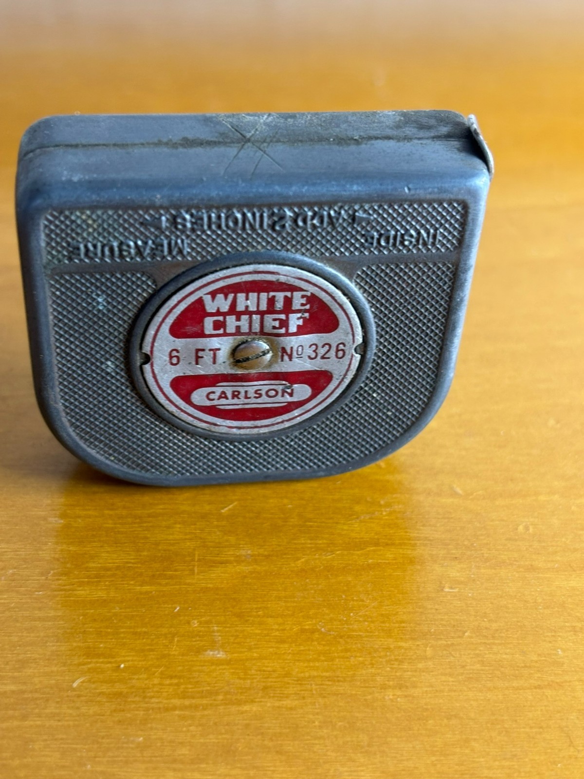 Vintage Big Chief 10 ft. White Blade Tape Measure 1950’s Carlson & Sullivan