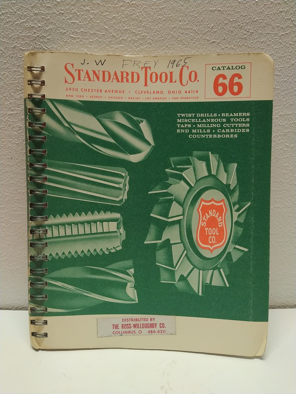 Standard Tool Co. Catalog 66 Vintage 1965 book spiral vintage mcm Industrial SC