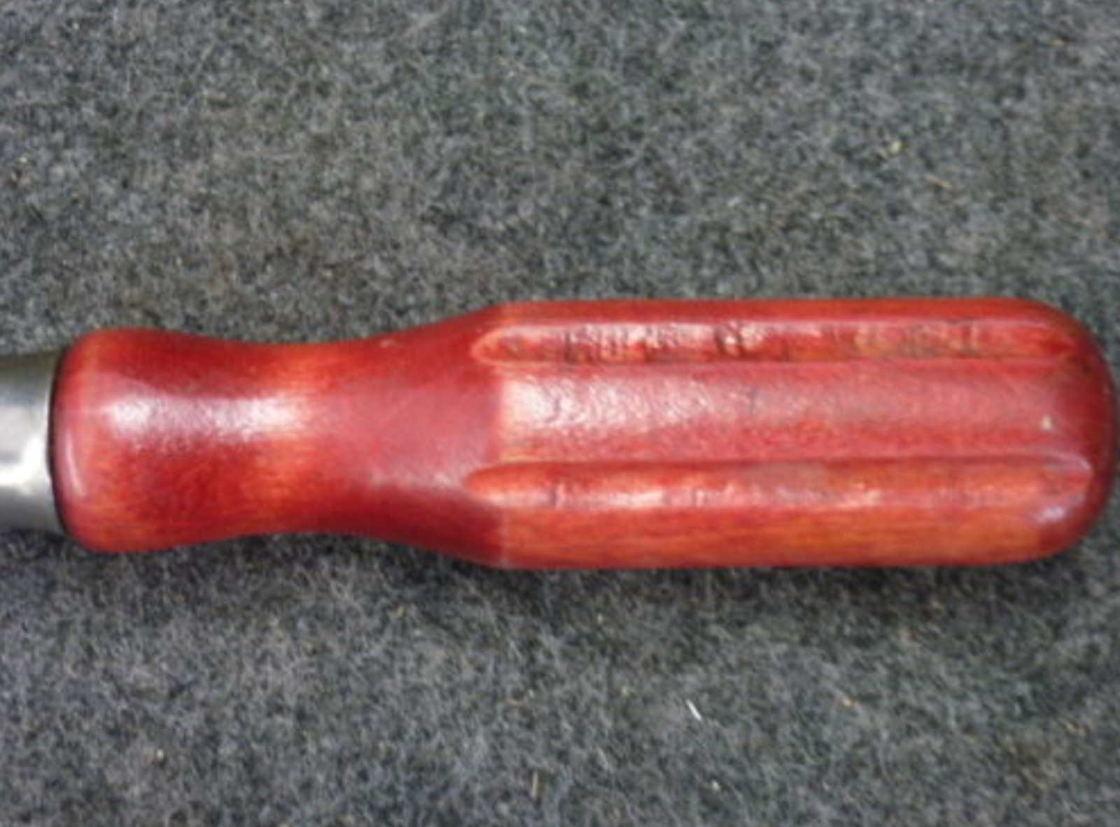 NOS! BRIDGEPORT 3/8″ SLOTTED HEAD WOODEN HANDLE NAVY SCREWDRIVER, #4001, USA