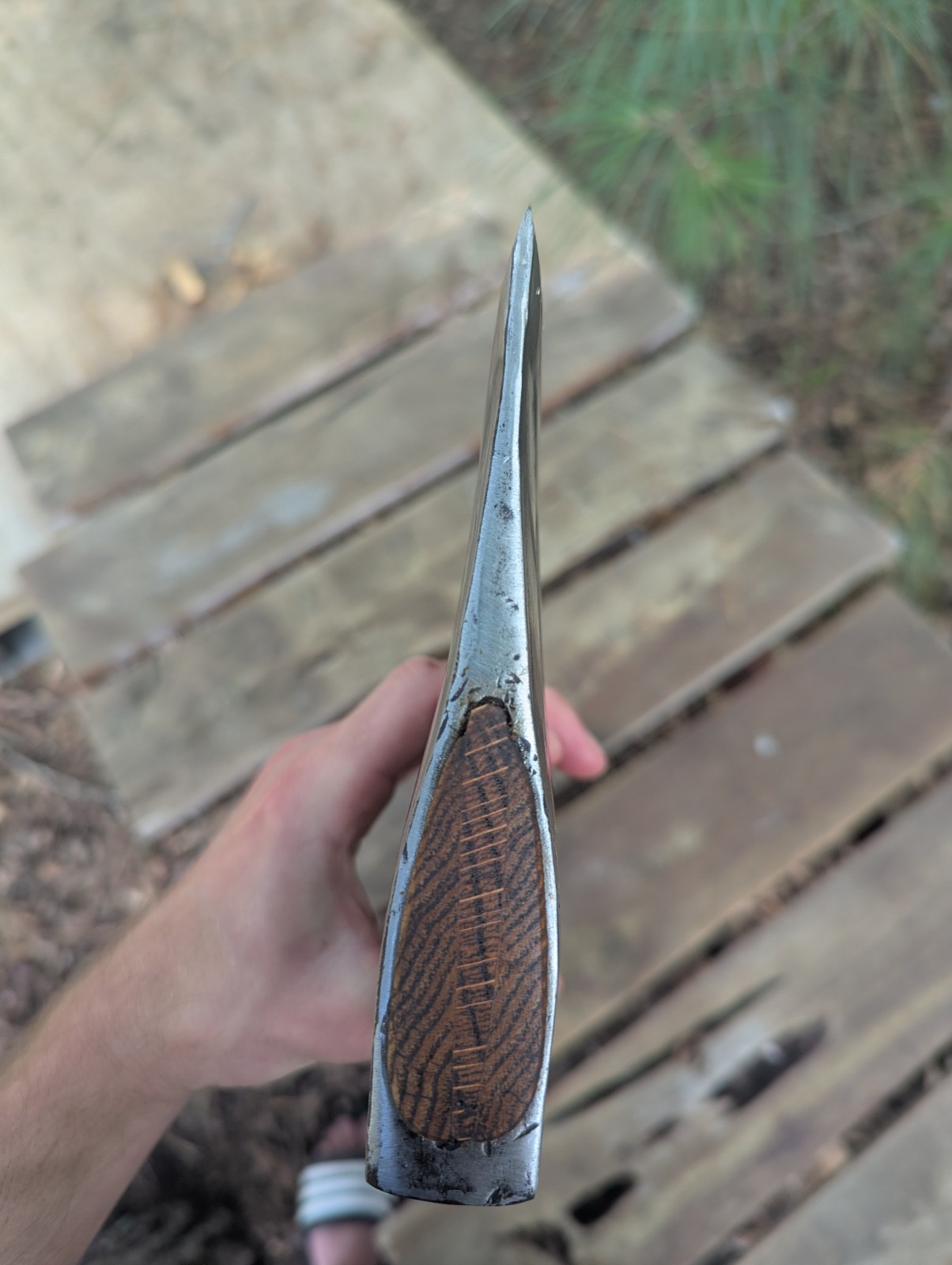 Vintage Kelly Axe & Tool Co. 3.5 Lb Phantom Bevel Tassie Pattern Axe On Hickory