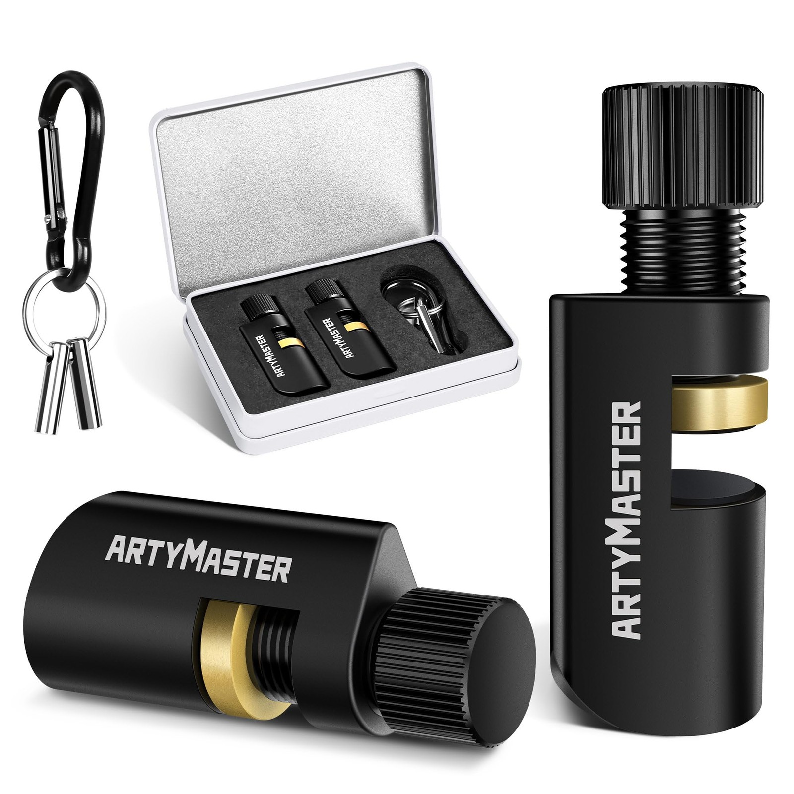 ArtyMaster Stair Gauges with Rubber Pad – for Framing Black
