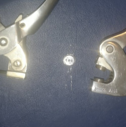 2 Vintage Tools “BBC” Wire Lead Lock Crimp Plier, and Lock Lead Removing Pliers