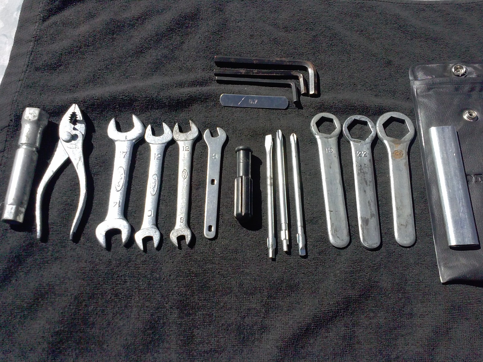 Honda CB1100R Vintage tool kit and pouch. 1981-1983 CB1100R RB RC RD