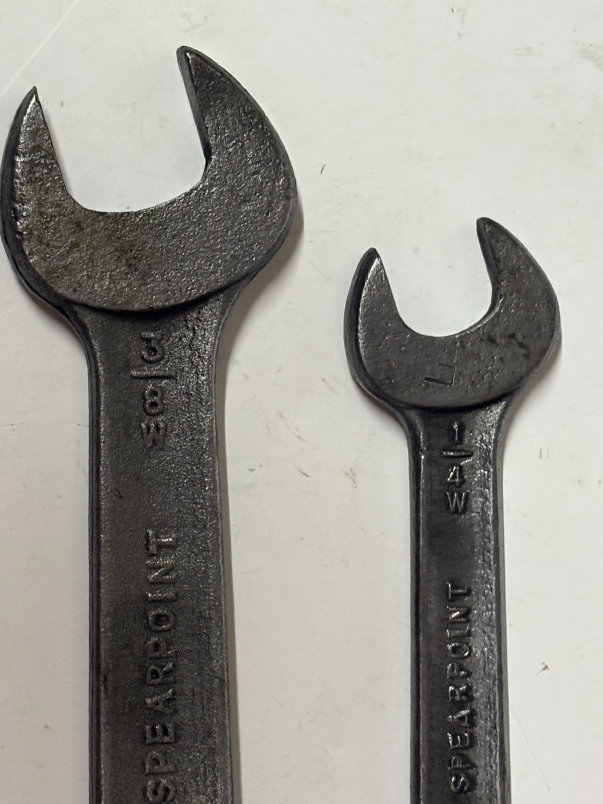 Vintage Spearpoint spanners/wrench 1/4 – 5/16 , 3/8 x 7/16 whitworth x 2.