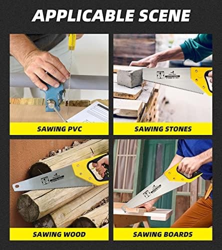 DOWELL 14 in Hand Saw – 11 TPI Fine Cuts Wood Saw Perfect for Sawing, Trimming,