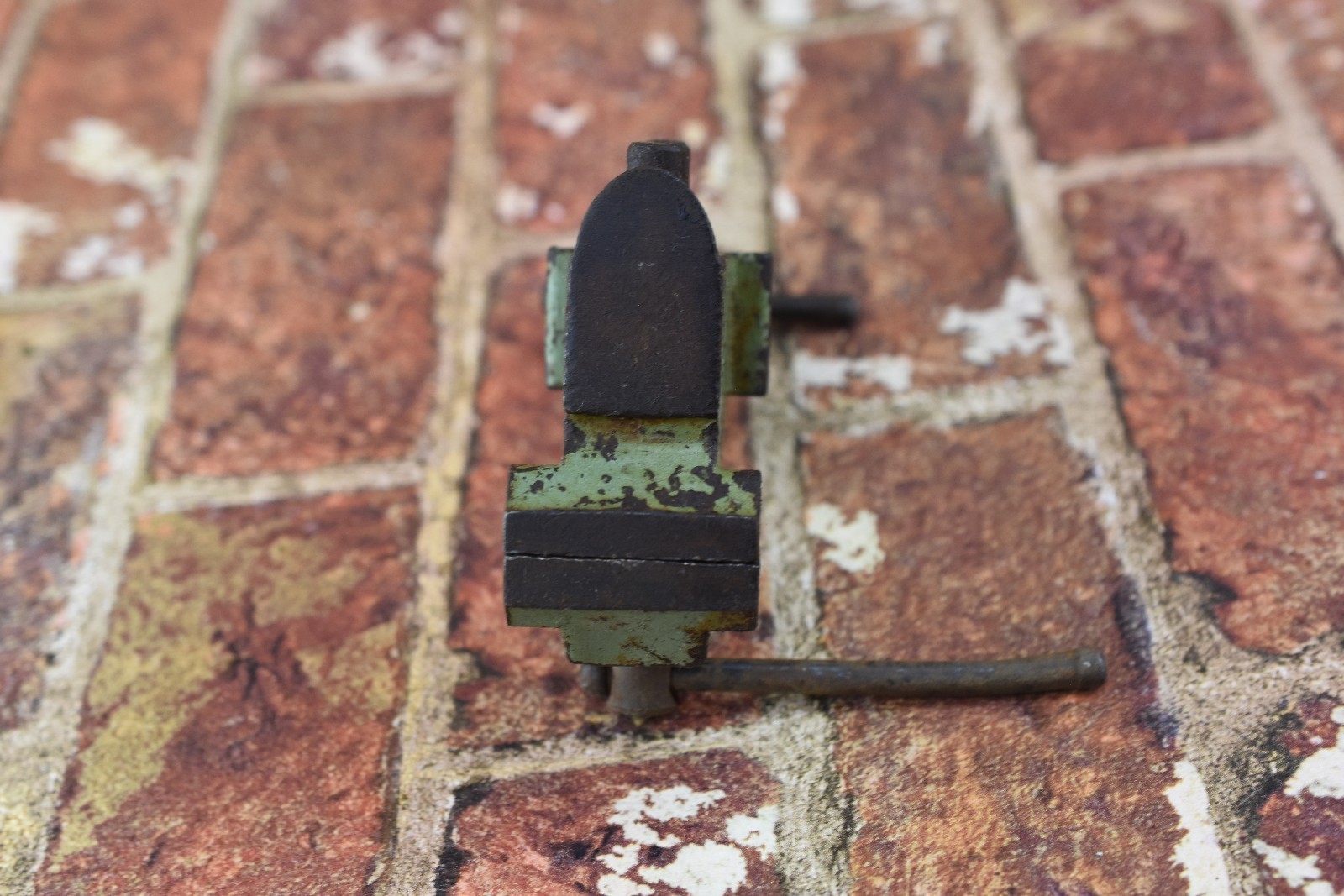 Old vice clamp metal work with anvil Jewelers Watchmakers tool VTG