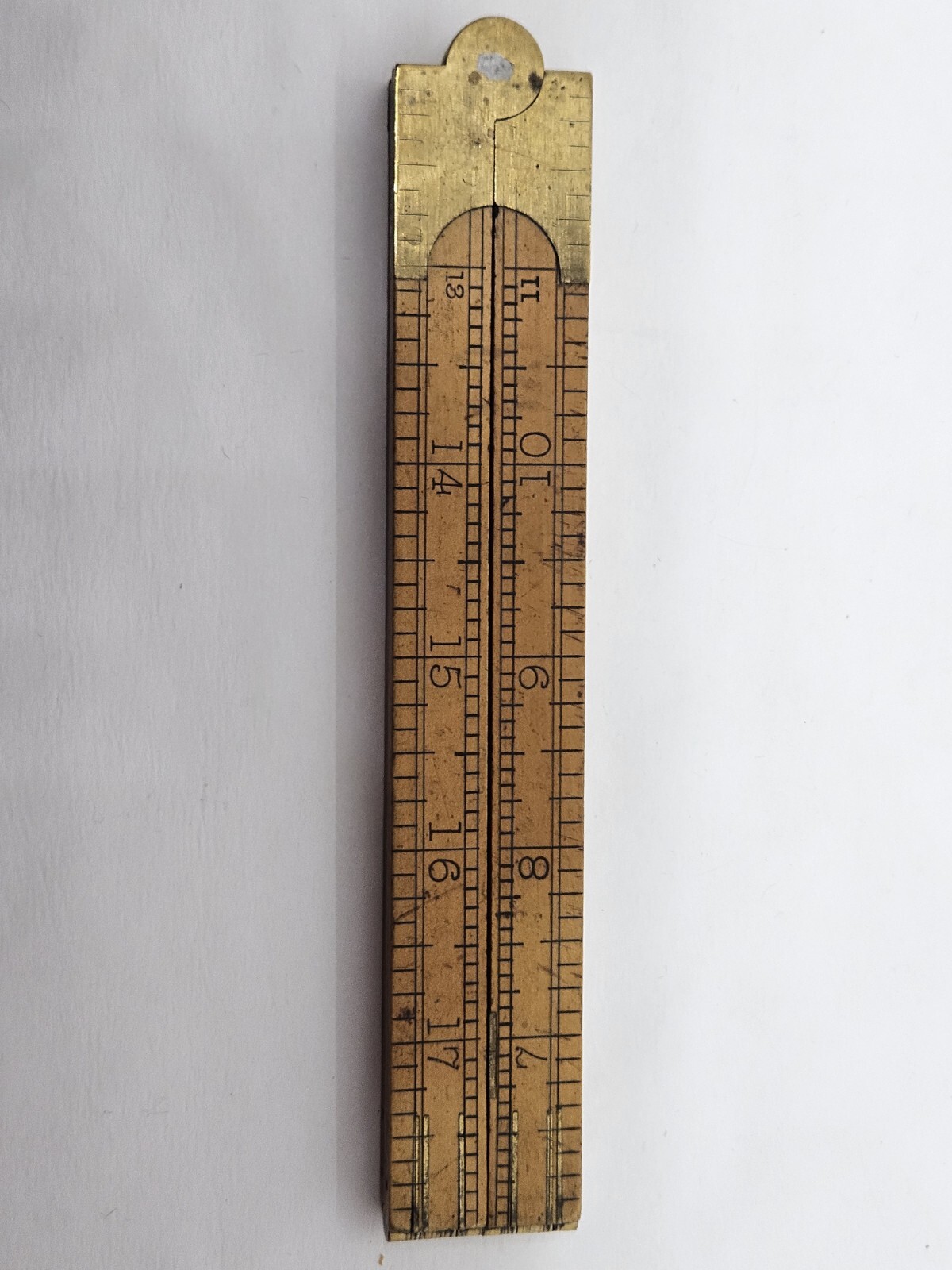Antique J RABONE & SONS BIRMINGHAM Boxwood Rule Folding Carpenters Ruler England