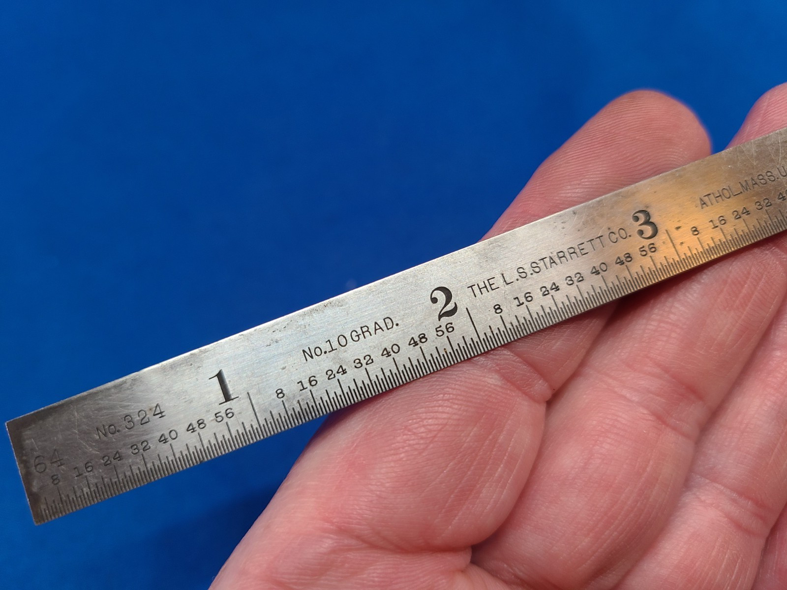 LS Starrett No. 324 6″ – No. 10 Grad Tempered Rule USA