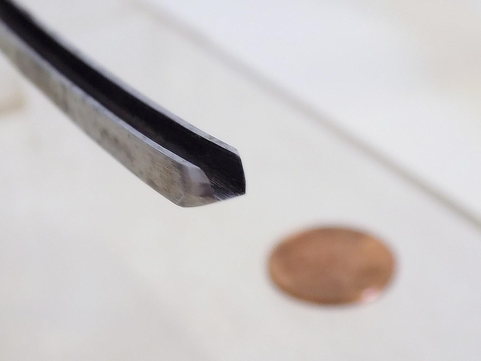RARE Sheffield Steel Wood Carving Gouge Chisel Macaroni 1/8″ Cut 8.5″ Long