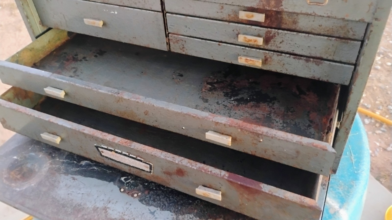 Vintage Craftsman 7 Drawer Machinist Toolbox Tool Box Chest 1960’s Crown L0go