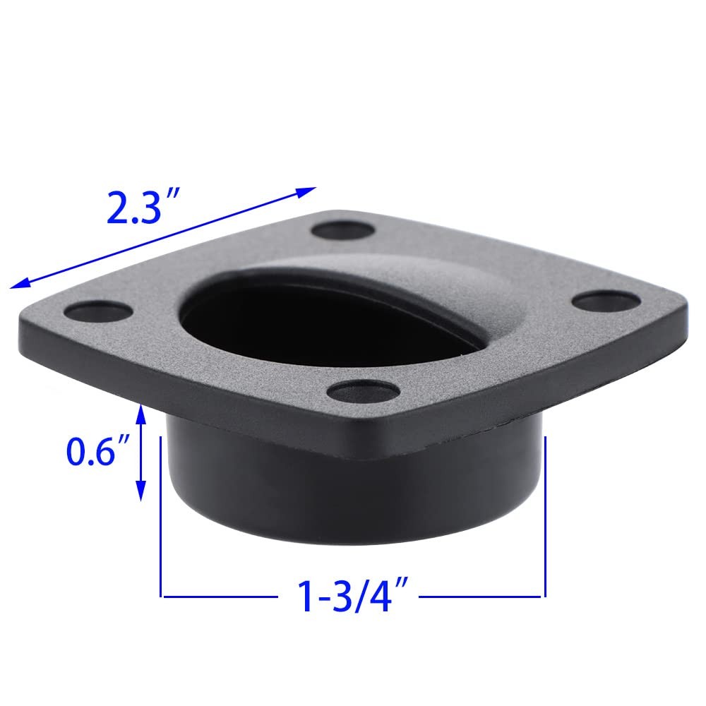 VTurboWay 8 Pcs Nylon Square Flush Pull Handle, Marine Boat Yacht Cabin Black