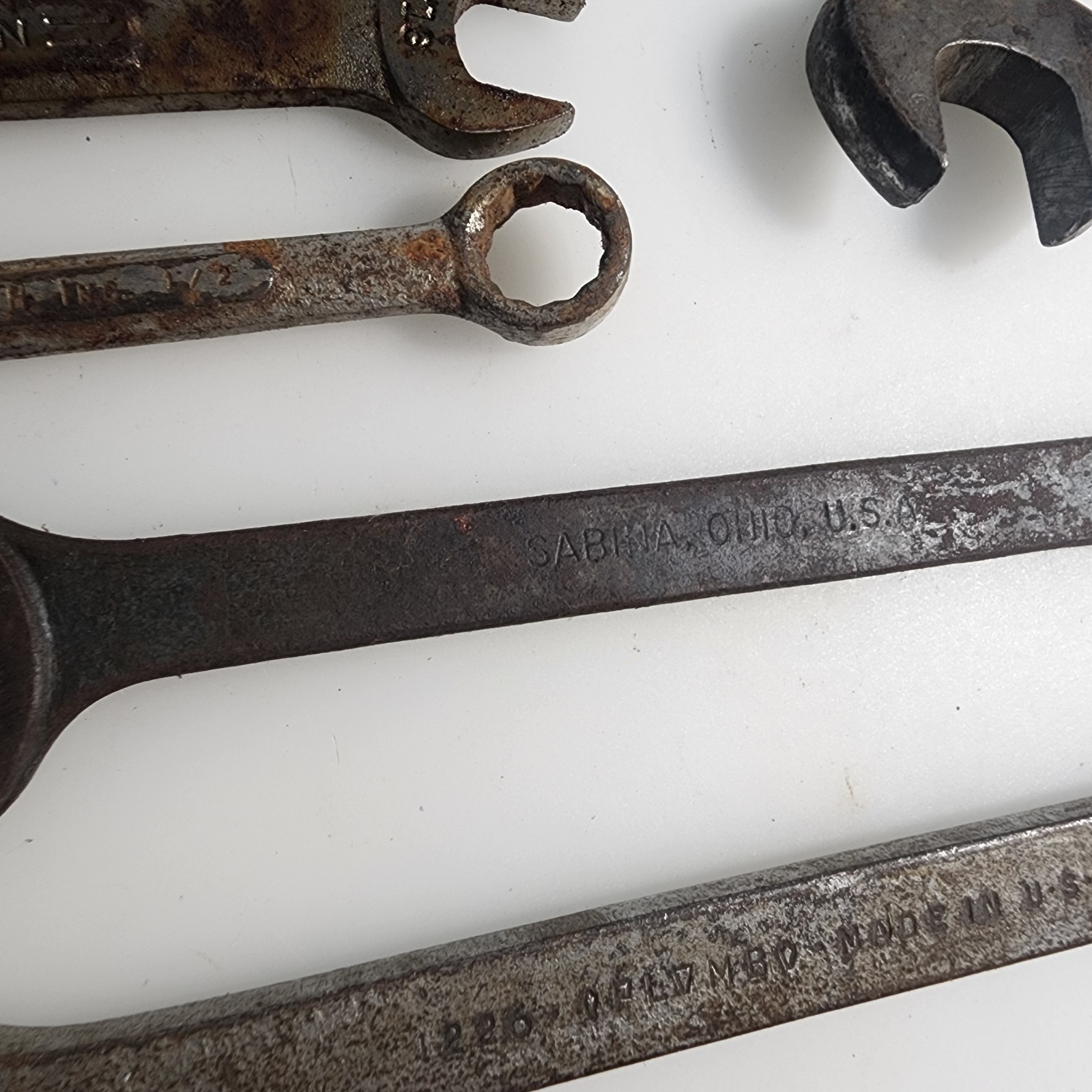 VINTAGE Open Neck Curved Wrench Lot Of 16