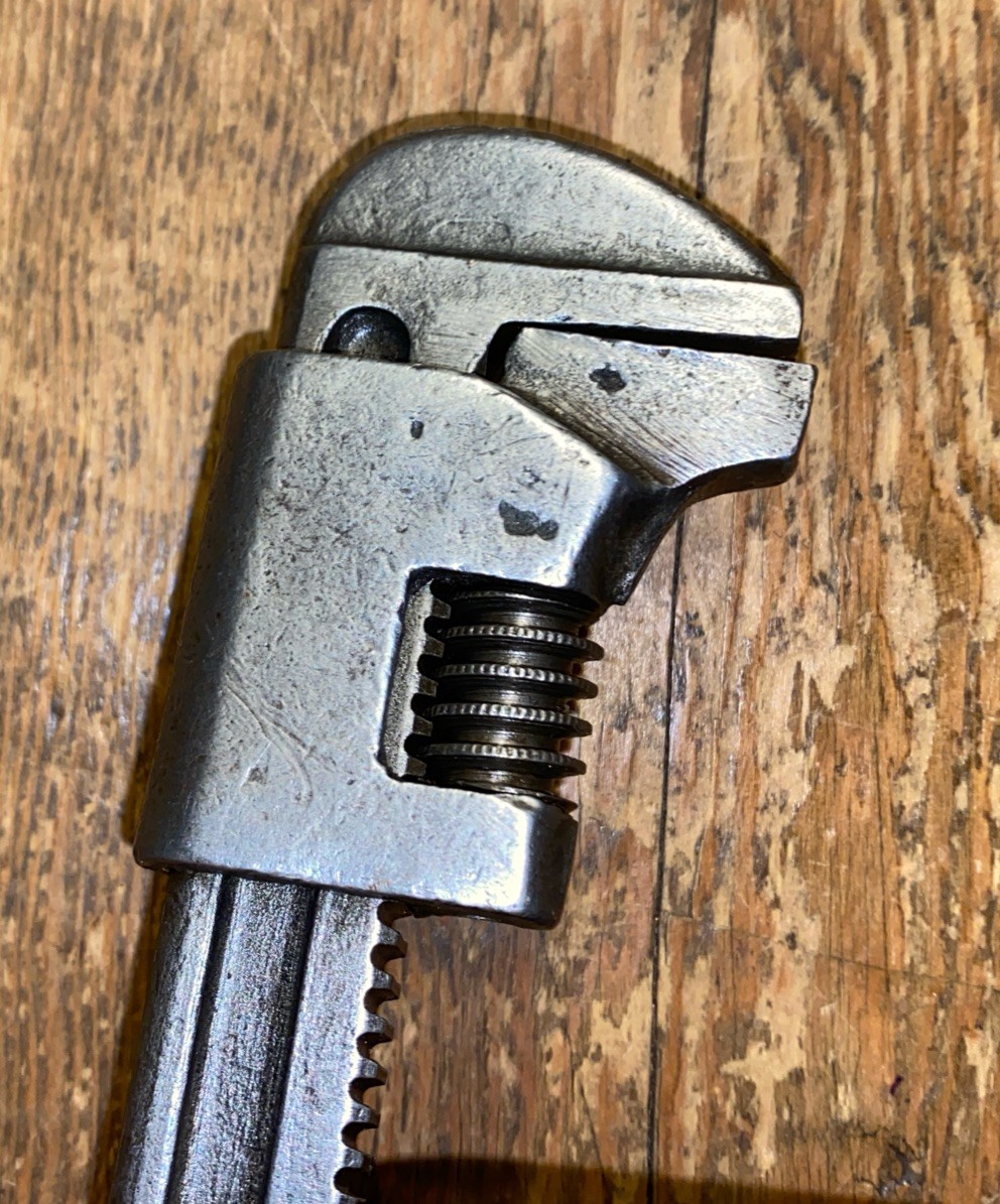 WW2 SNAIL BRAND F TYPE ADJUSTABLE WRENCH 9″ BROAD ARROW STAMP BRITISH MADE TOOLS