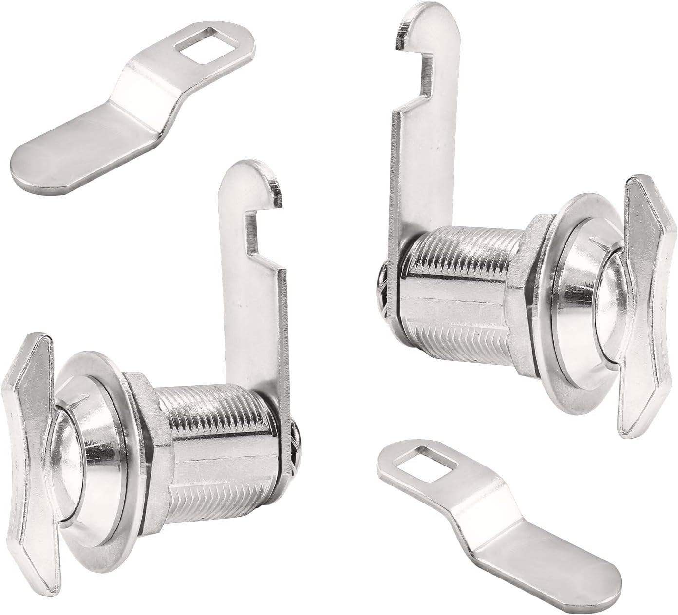 1inch Thumb Operated Offset Cam Lock 2 Pack Keyless Cabinet Mailbox Drawer Latch