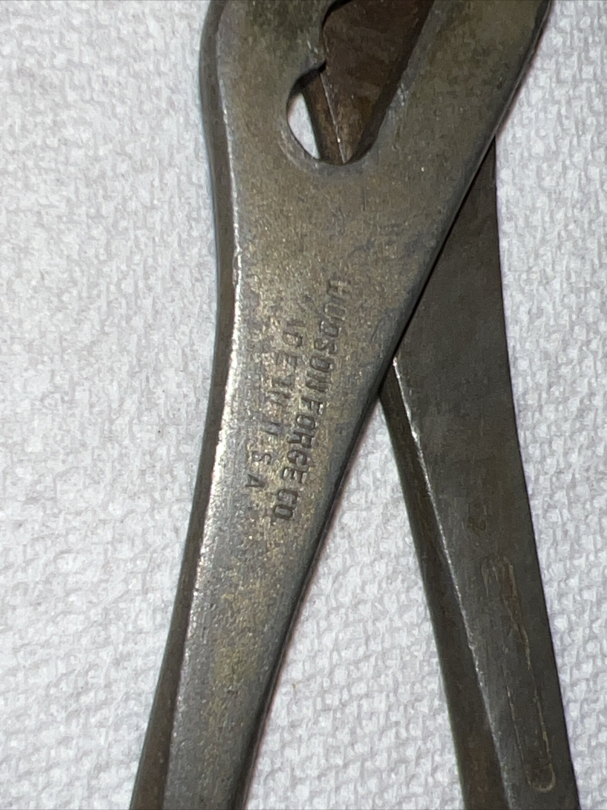 Vintage Hudson Forge Co. 7-1/2” Parrot Jaw Slip Joint Pliers Made in USA