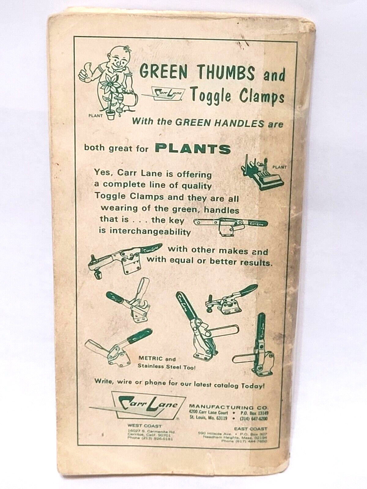 Vintage Carr Lane Handy Multipliers & Trigonometry Tables For Engineers 1982