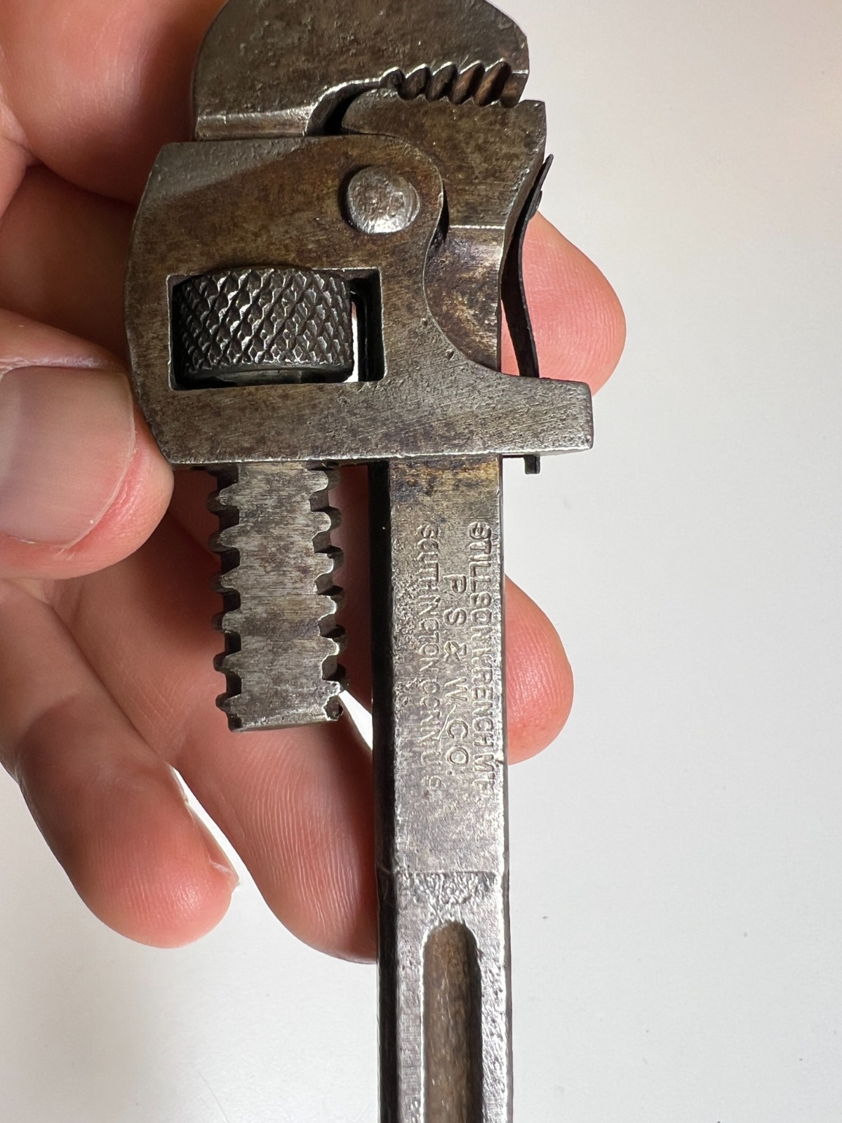 Antique PEXTO # 6 Stillson Pipe Wrench P S & W Co Southington Connecticut CT