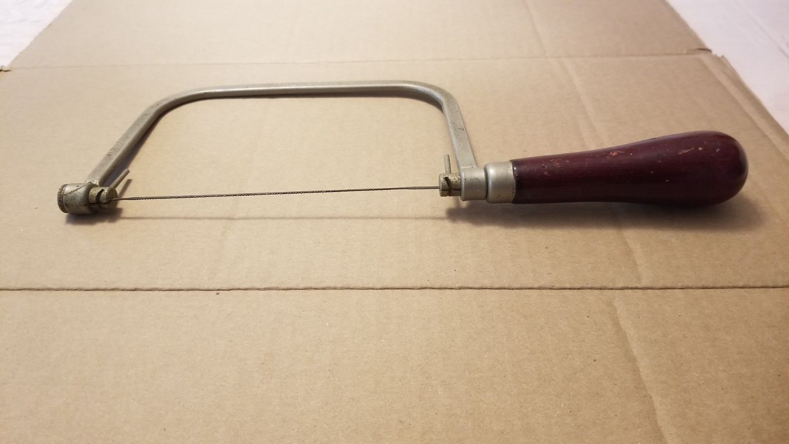 Vintage Trojan A.S. & Co Wood Handle Coping Saw Made in USA working , VGC
