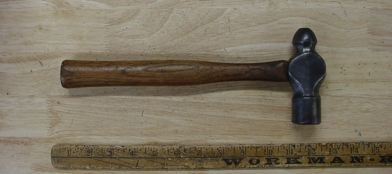 Vntg True Temper Vulcan Ball Peen Hammer,1lb.7.6 oz,4-3/8″Head,Blacksmith,VGC