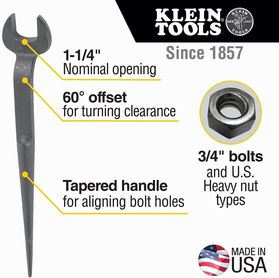 Durable Spud Wrench & Bull Pin Tool Set for Construction & Repair Tasks