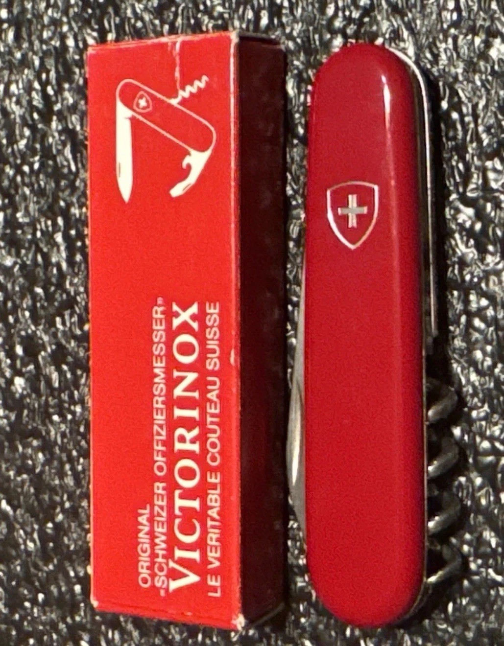 Victorinox Waiter 84mm Swiss Army Knife Vintage Old Cross Shield Scales Rare NOS