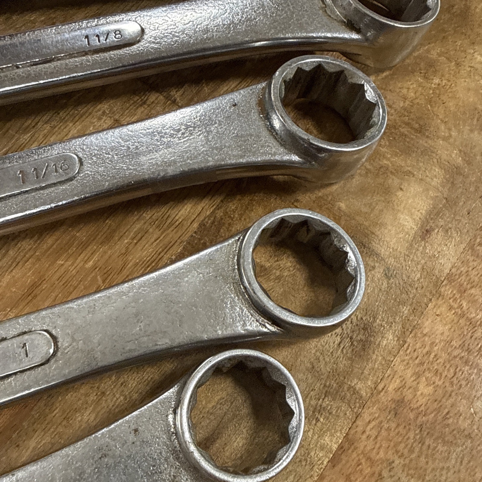 Vintage SK Tools USA 5 Piece Set C-40 1-1/4” Thru C-28 7/8” 12 Point Combination