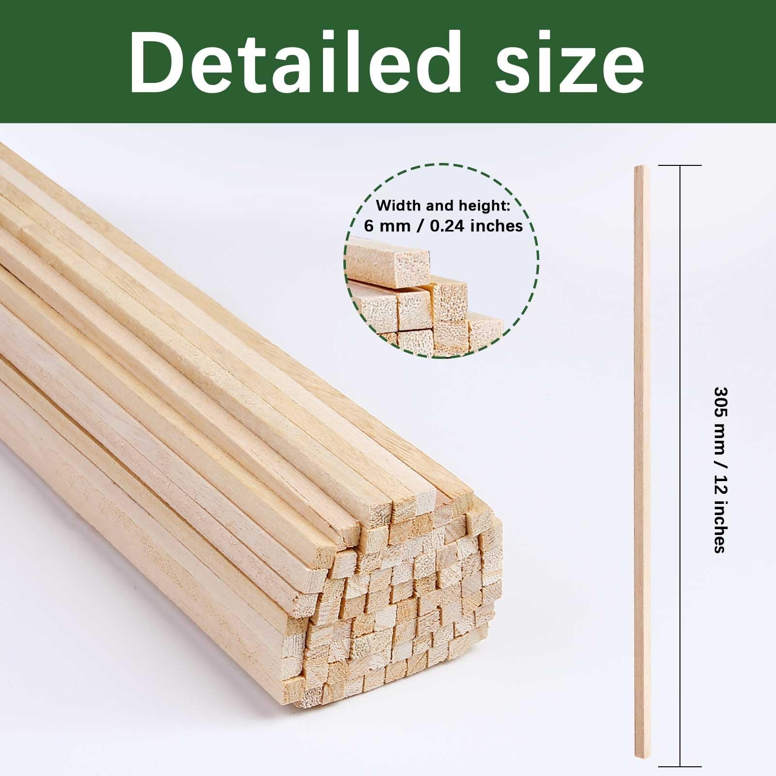 75 Pcs 1/4 x x 12 Inch, 75 Balsa Wood Sticks x x 12 Inch