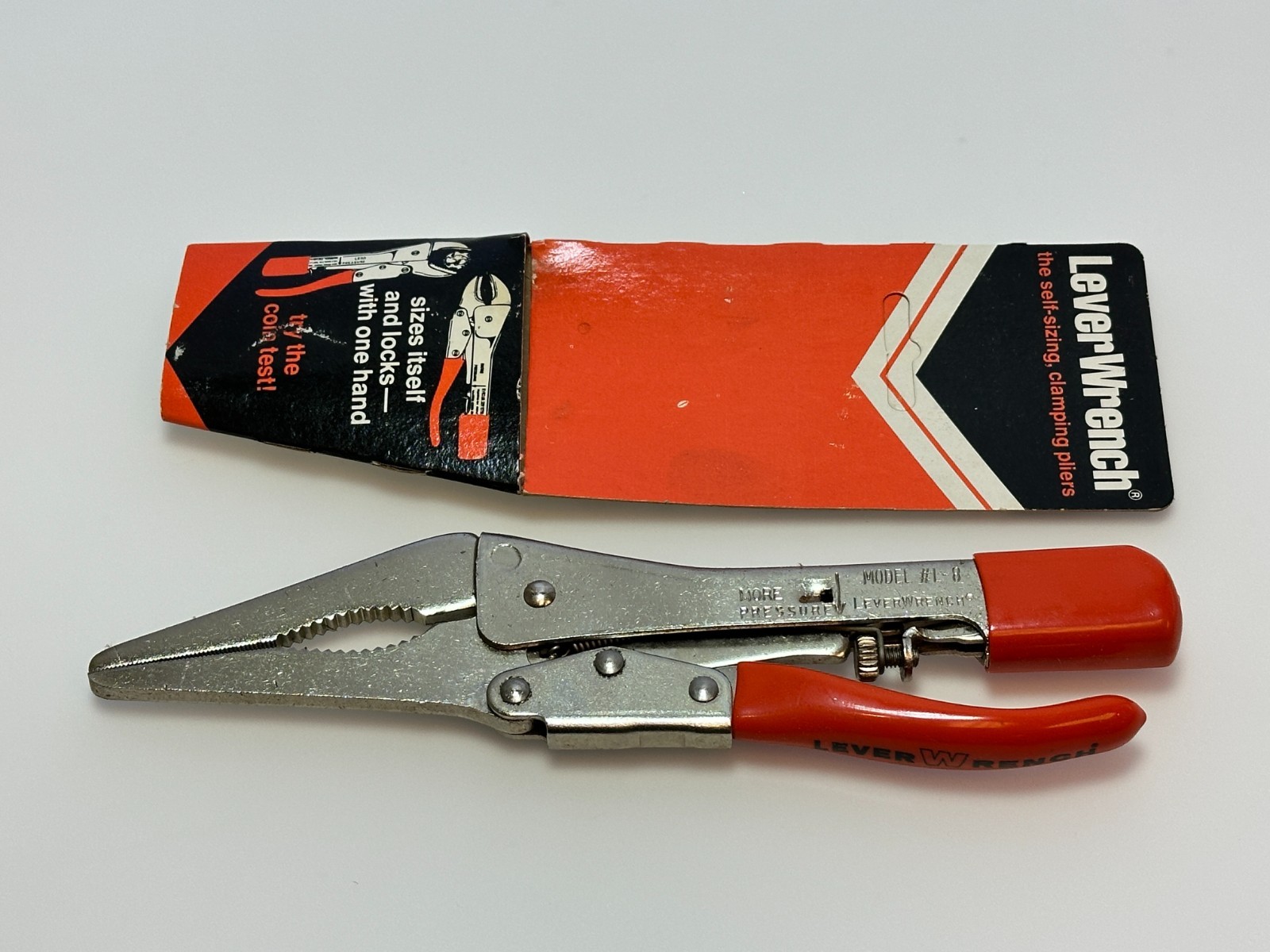 Leverage Tools INC (Nebraska USA) Model No. L8 Long Nose LEVERWRENCH Pliers, NOS