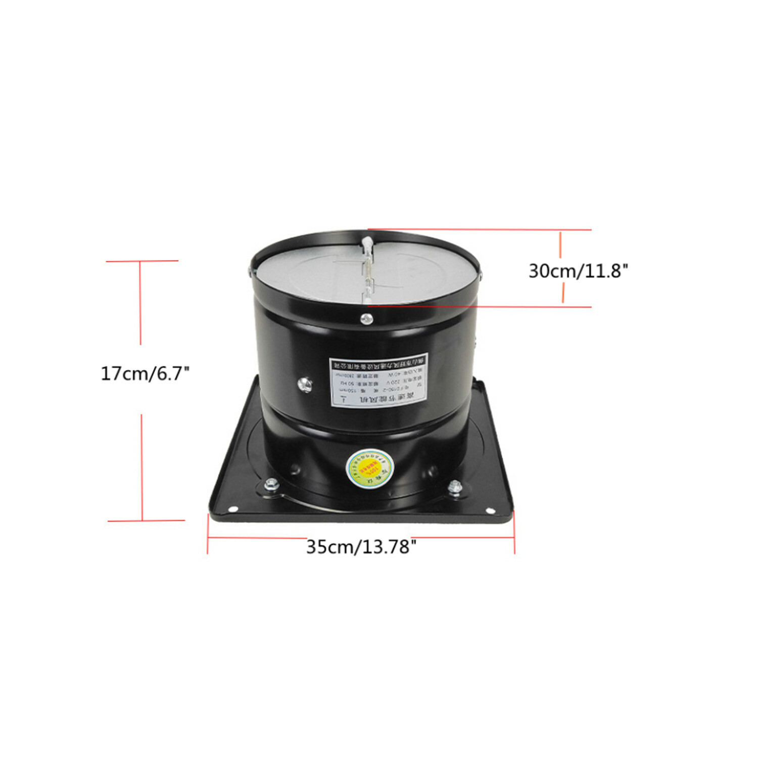 12″Commercial Ventilation Extractor Exhaust Fan Blower Wall Mounted Kitchen 110V