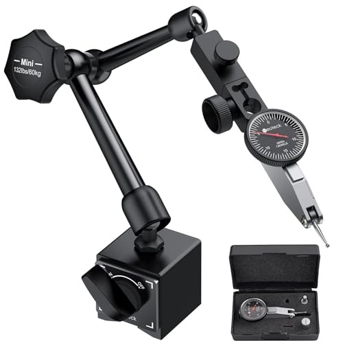 0-0.03″/0.0005″ Dial Test Indicator with Mini-132lbs/60kg Tensile Force Black