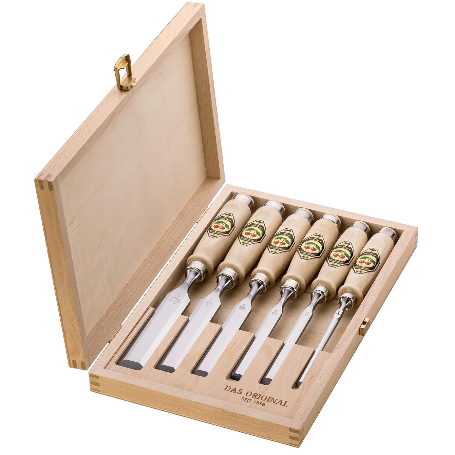6-Pc Chisel Set with Wooden Case