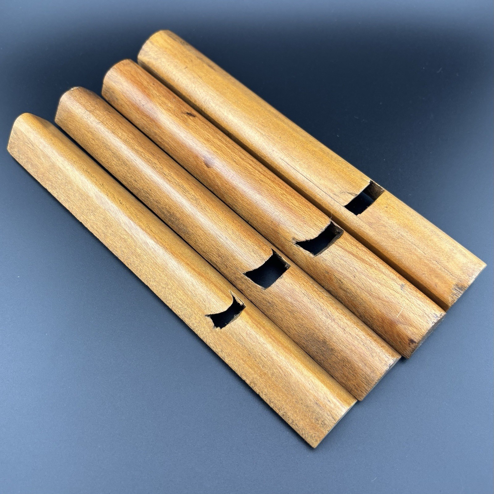 Set of 4 TISSINGTON Boxwood Patternmaker’s Plane Soles – 1/2, 3/4, 1, 1-1/4″