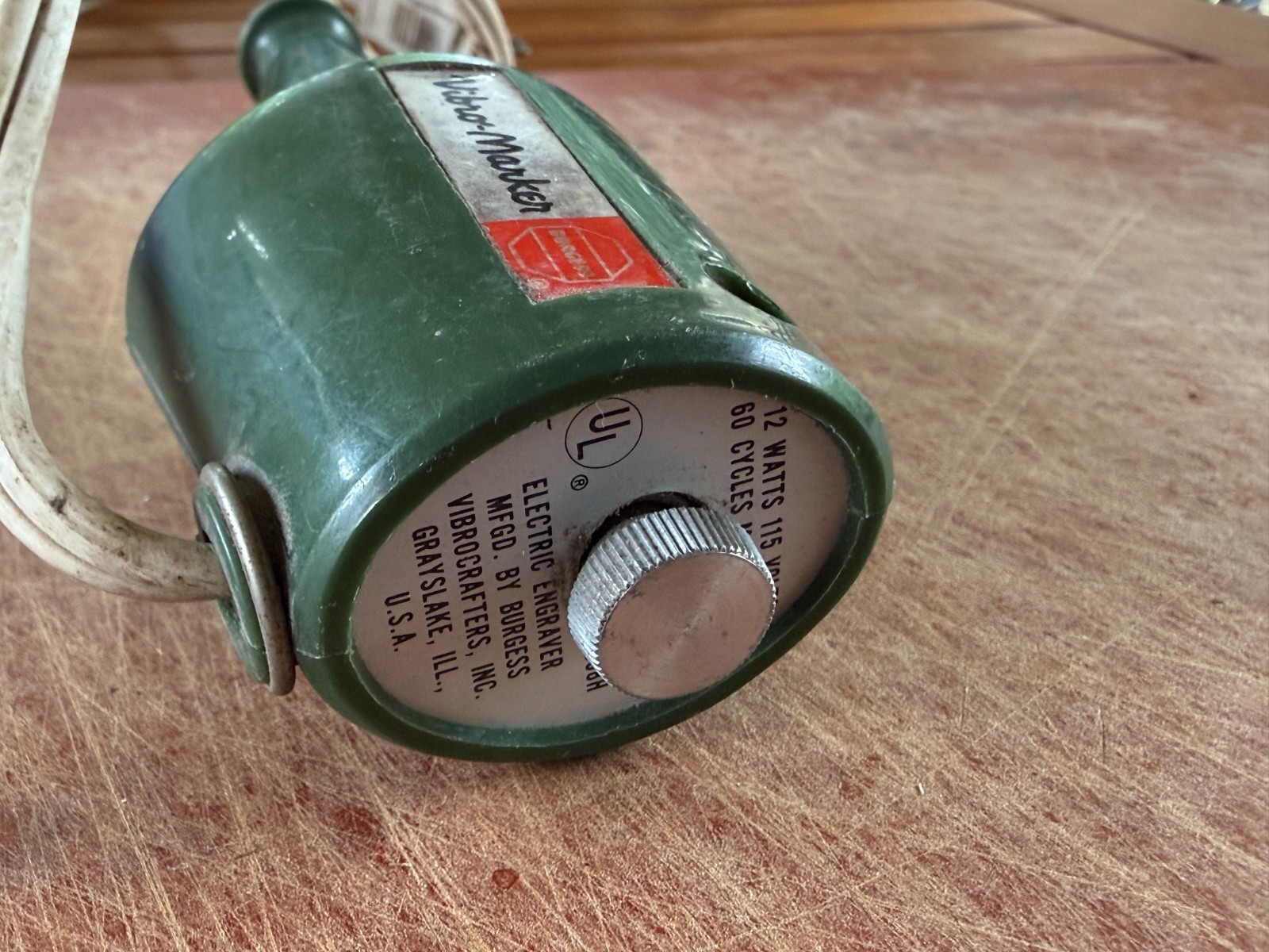 Vintage Burgess Vibro-Marker Electric Engraver Model V-60 Vibrocrafters USA