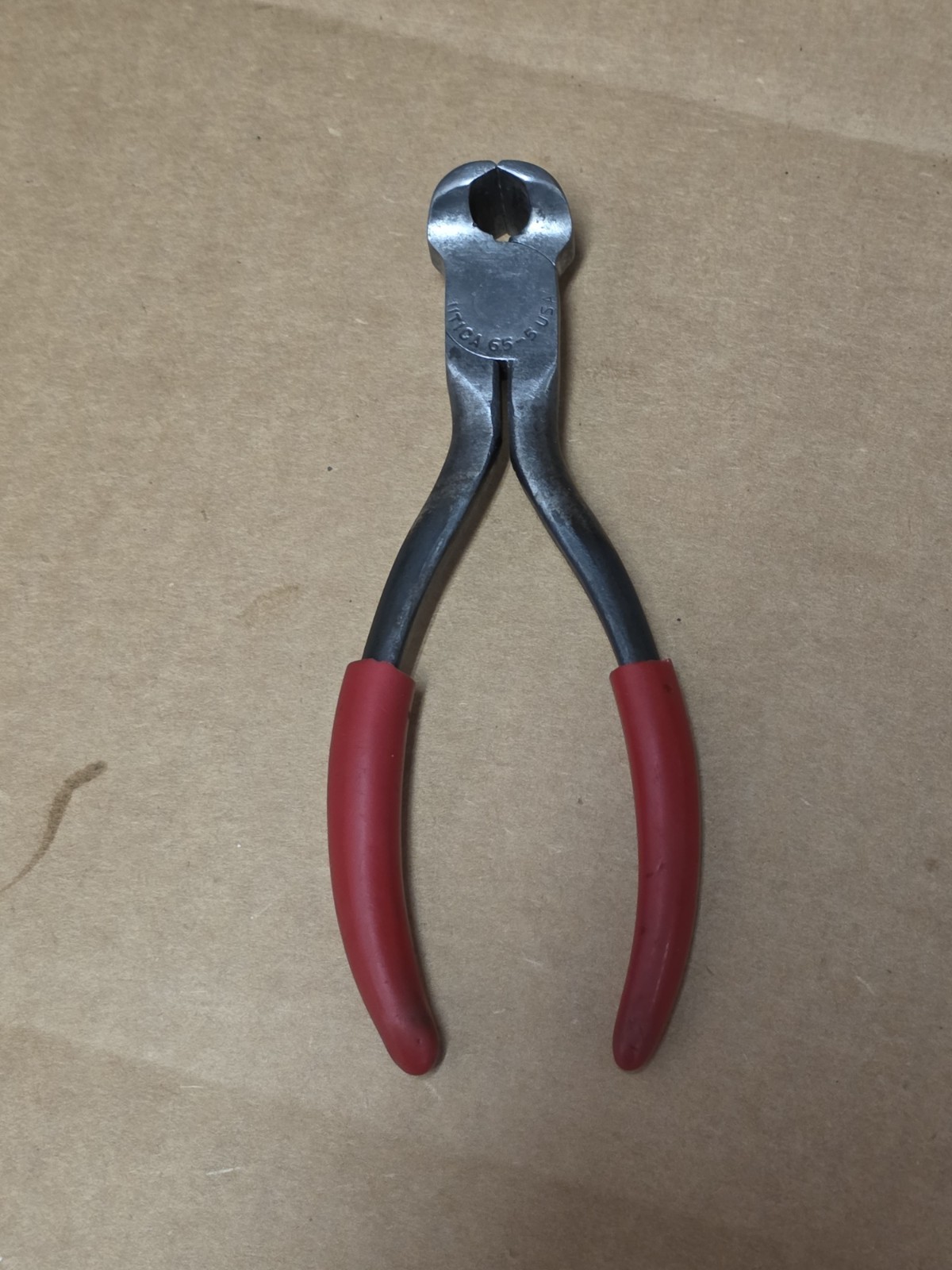 Vintage Utica • 65 • 5” Jeweler’s End Nipper Pliers • Cushioned Handles • USA