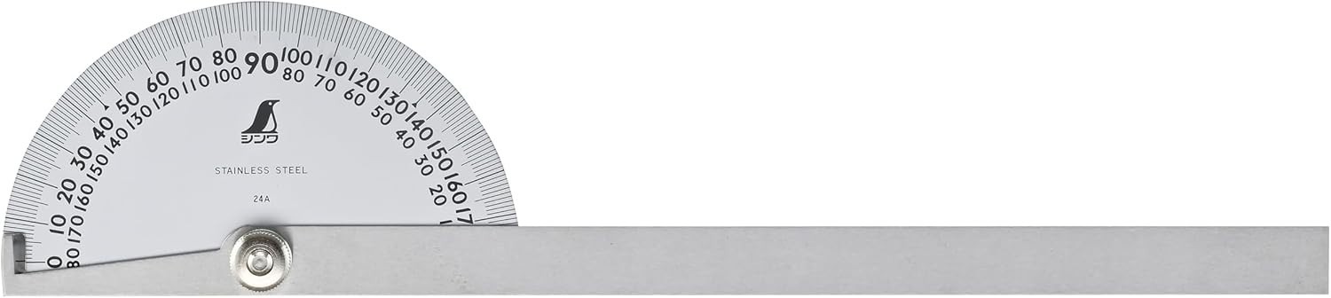 SHINWA Protractor Stainless 1 rod Mini Silver 62774 No.30 JPN