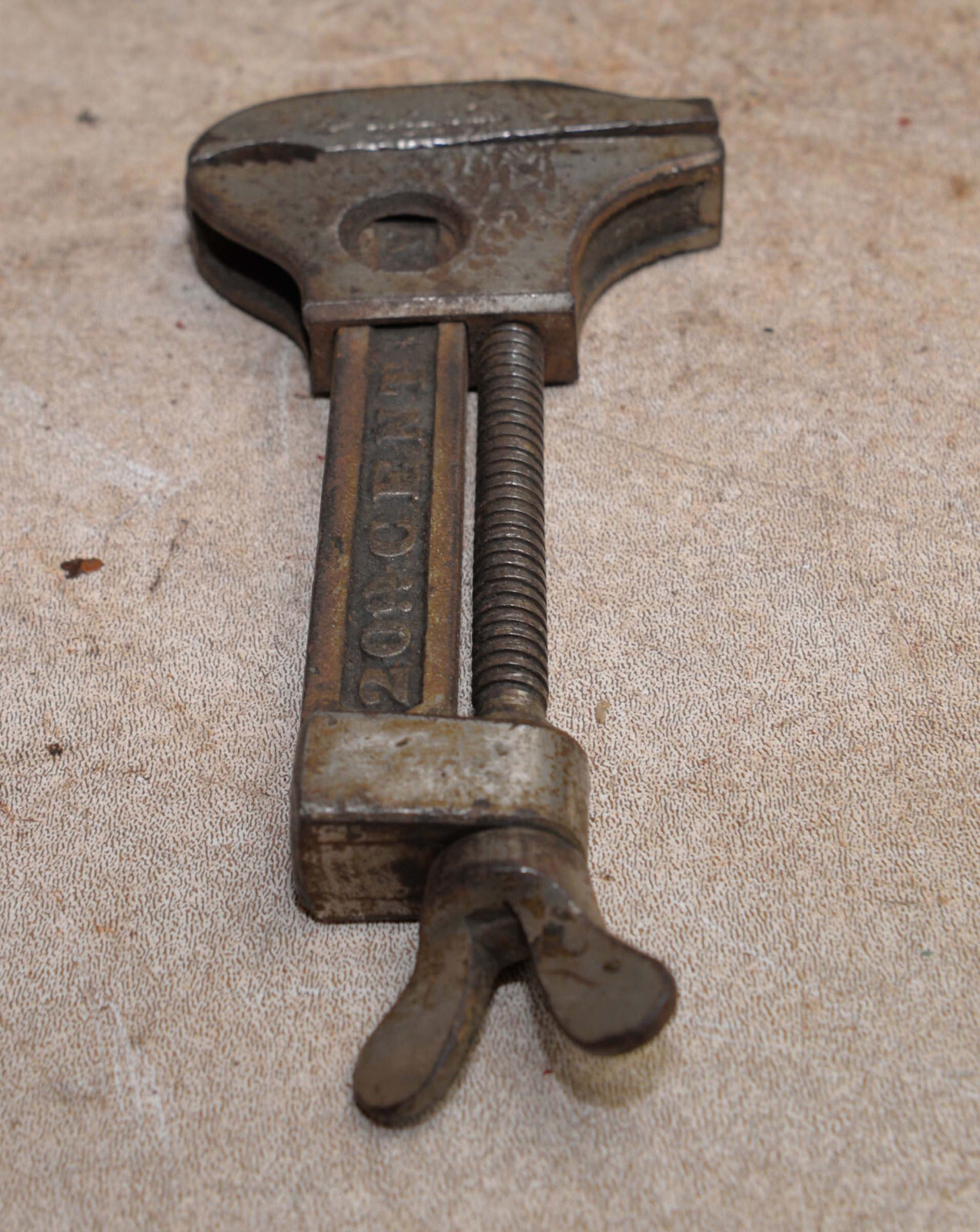 Antique Lowertraut 20th Century buggy wrench multi tool head pat 1906 adjustable