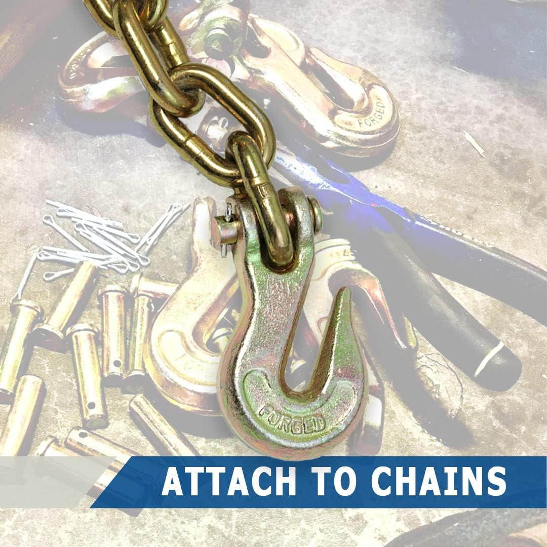 2 Pack – 5/16” Grade 70 Forged Clevis Grab Hook, 21,600Lbs Breaking Stren