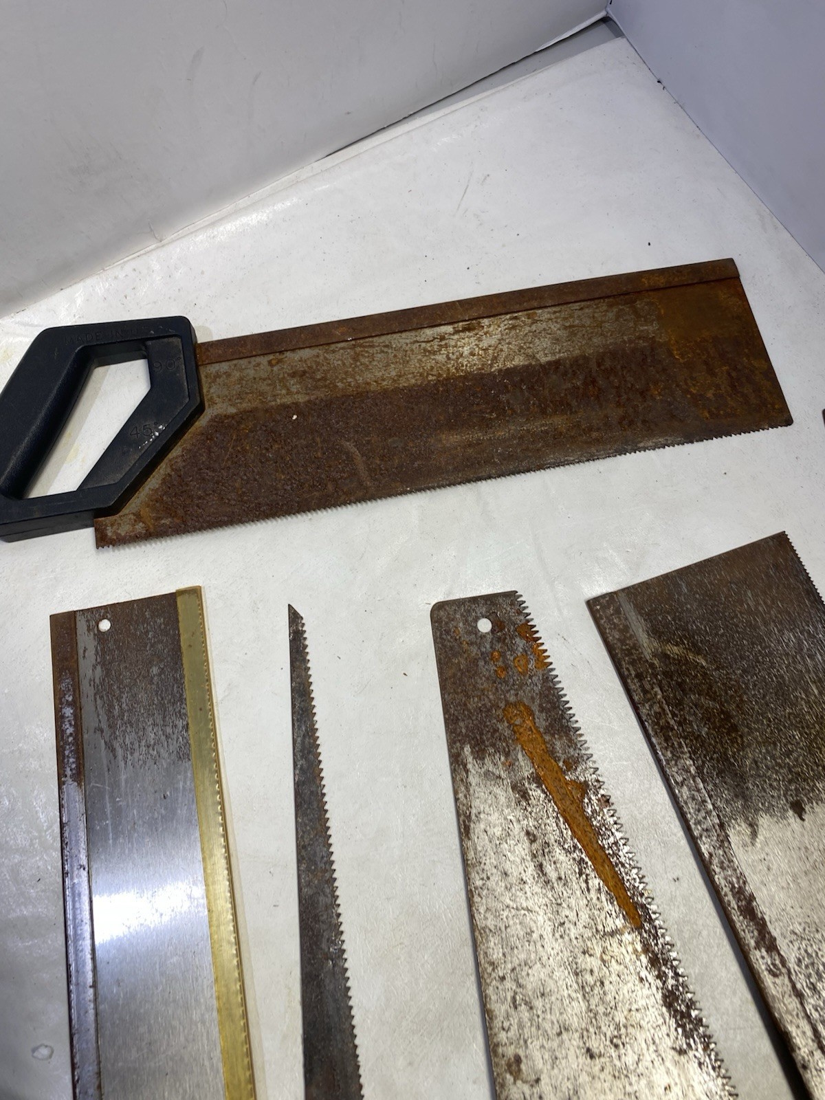 Lot 6 Assorted Hand Saws Wood Tree Drywall Saw Tool Bundle Wooden Handle Stanley