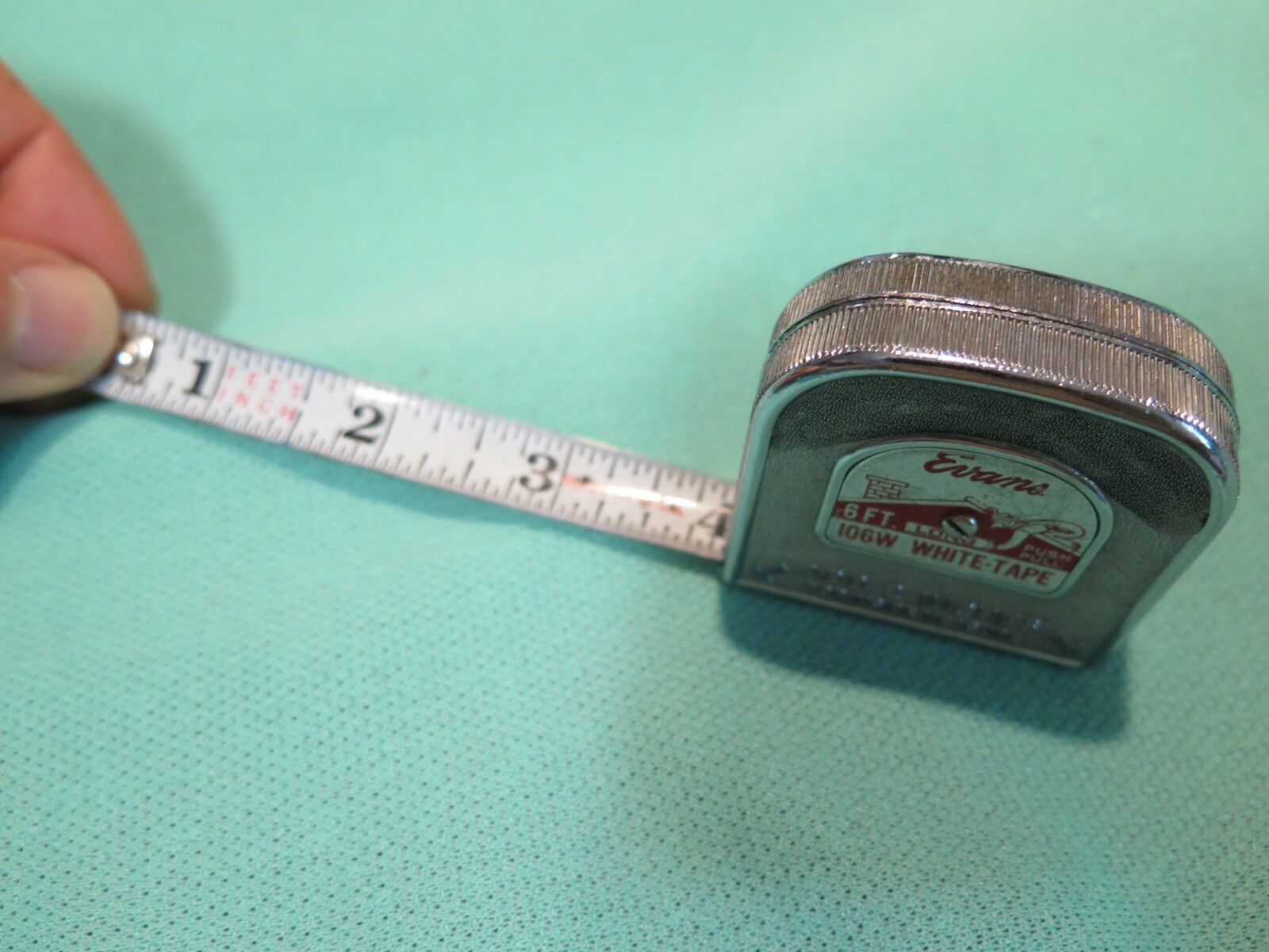 2 LOT Vintage ROE Red Diamond 6′ tape measure ruler + EVANS 6 ft 106W machinis