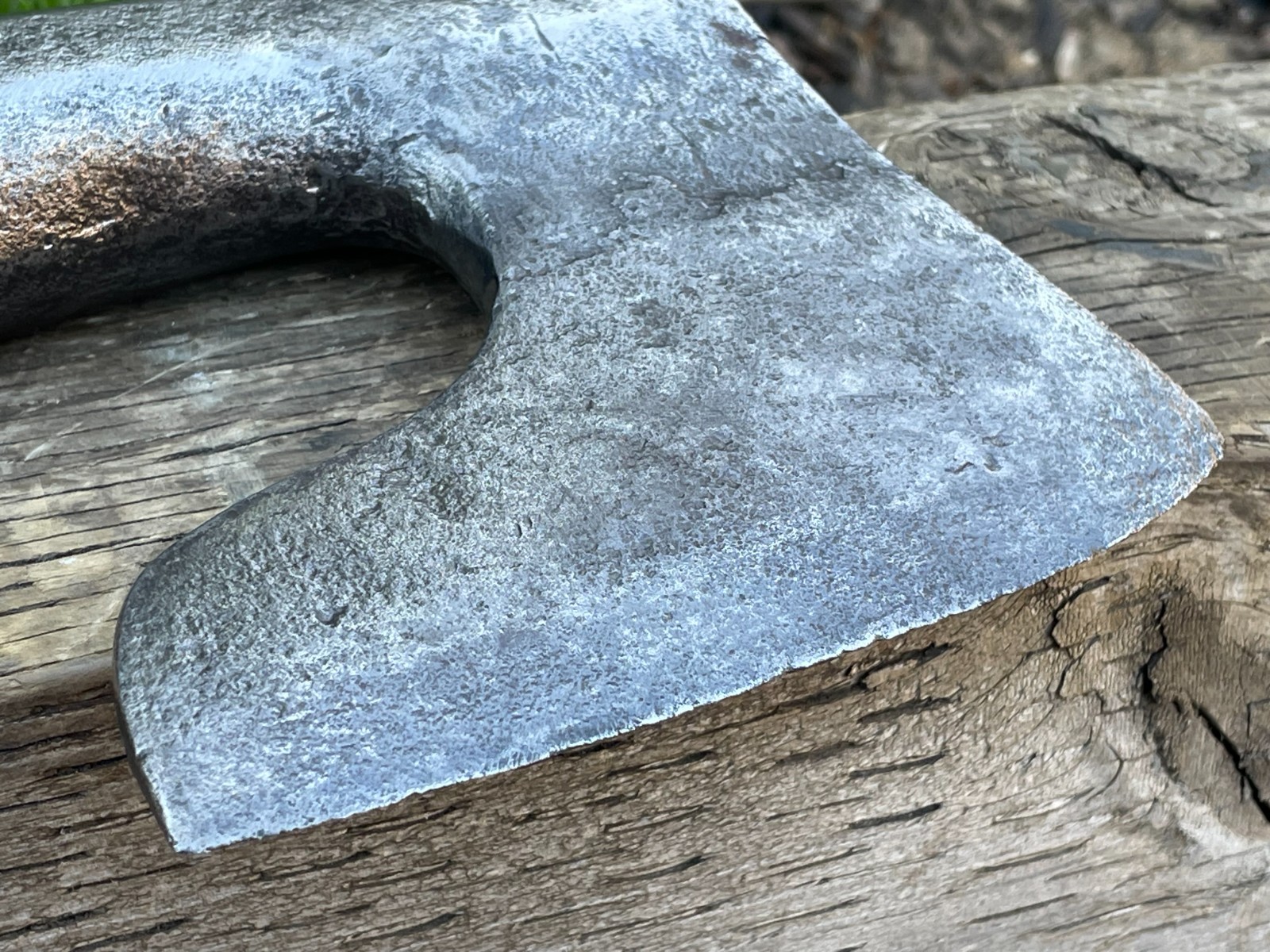 Vintage Antique Bearded 3 lb Side Axe Wood Chopper Old Tool
