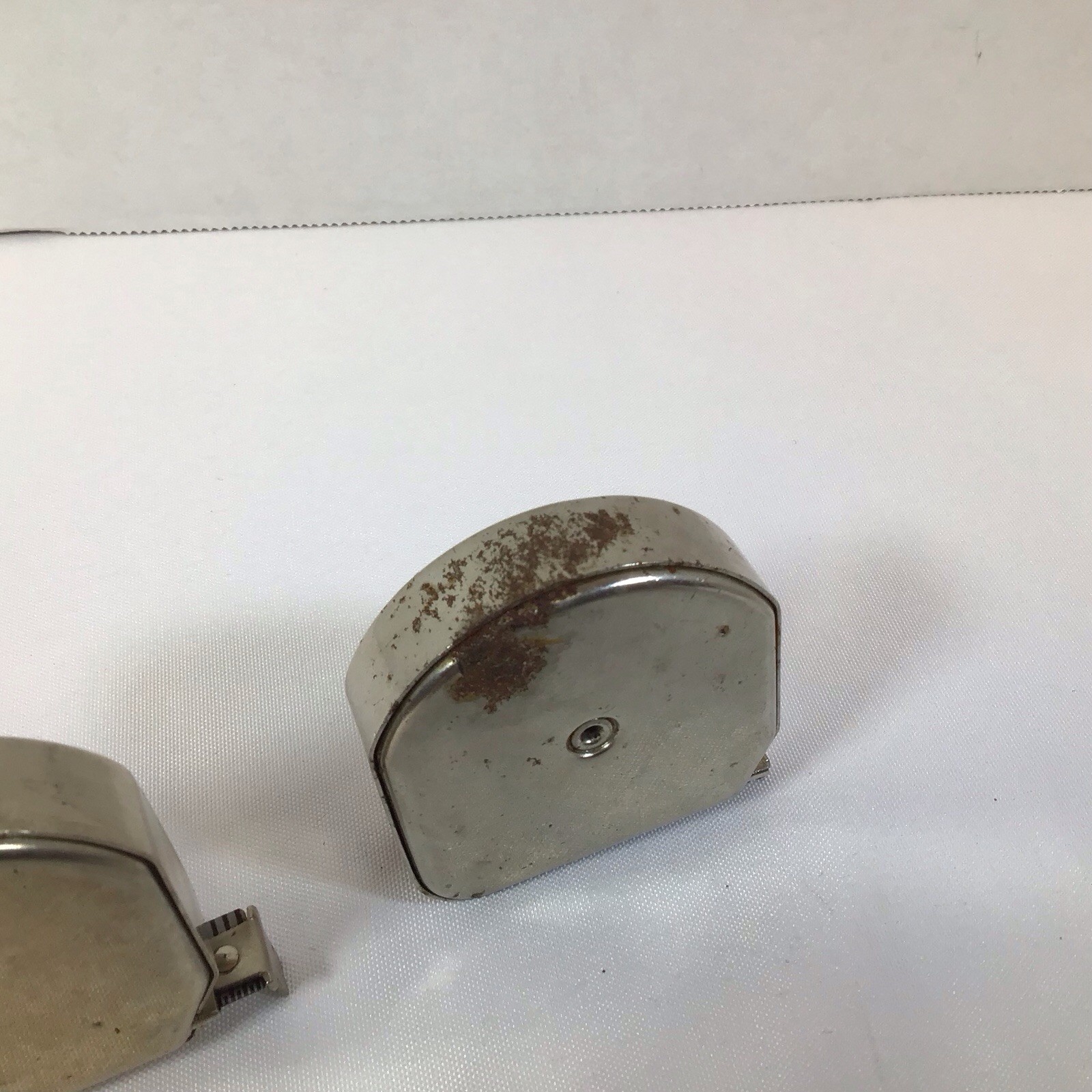 Vintage Lufkin Mezurall Chrome Clad Metal Tape Measure 12 Foot No C9212 Lot of 3