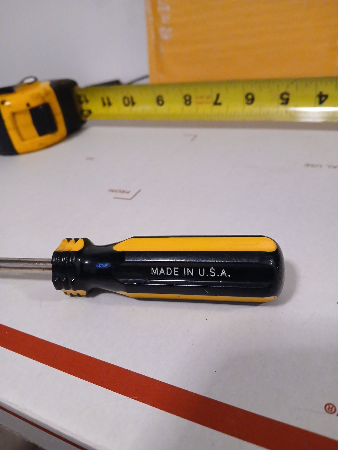 Vintage Stanley? Screwdriver Phillips Black Yellow Handle 7.5 In Great Condition