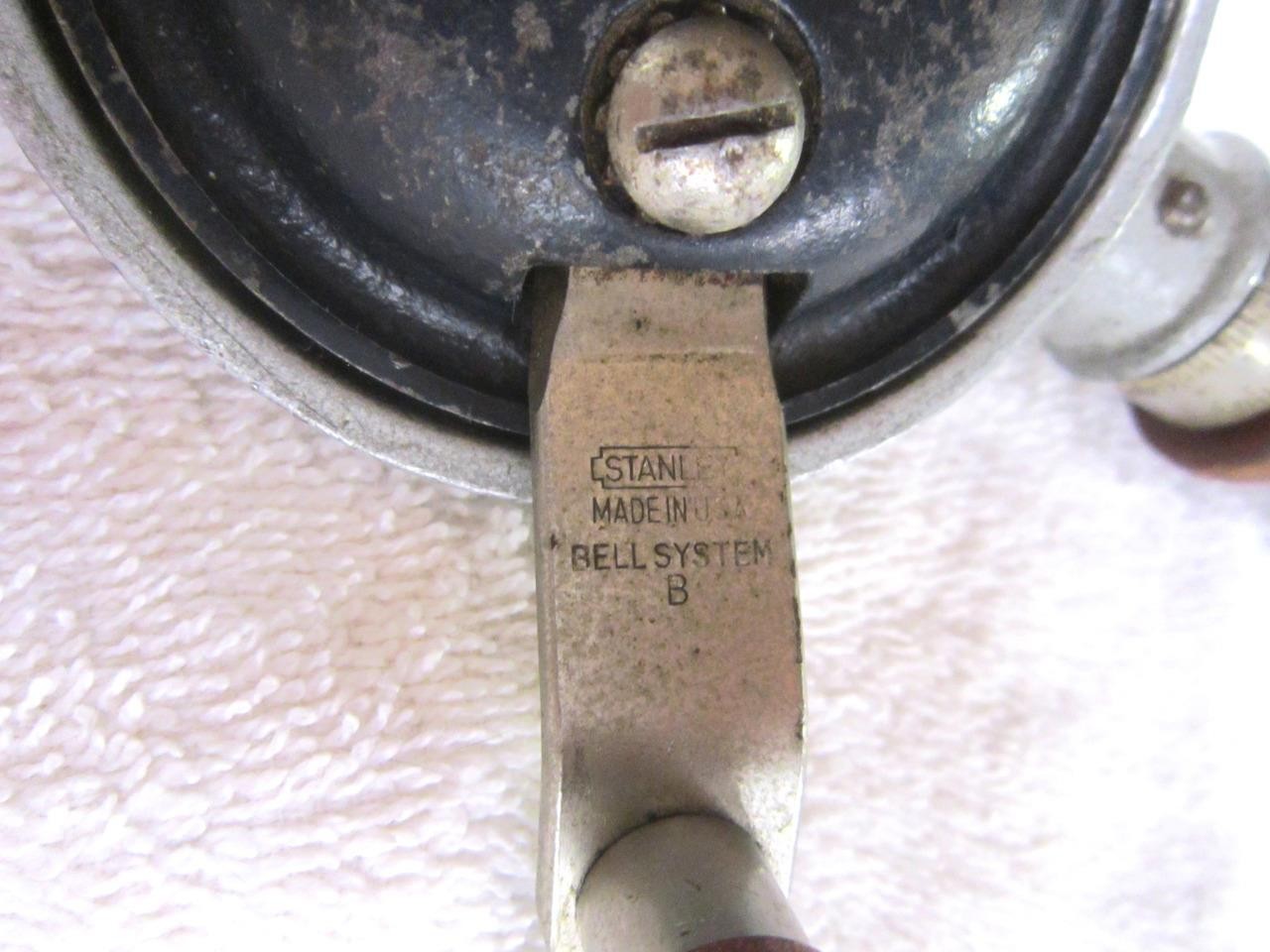 VINTAGE ANTIQUE STANLEY BELL SYSTEM B EGG BEATER HAND DRILL-HARDWOOD HANDLE