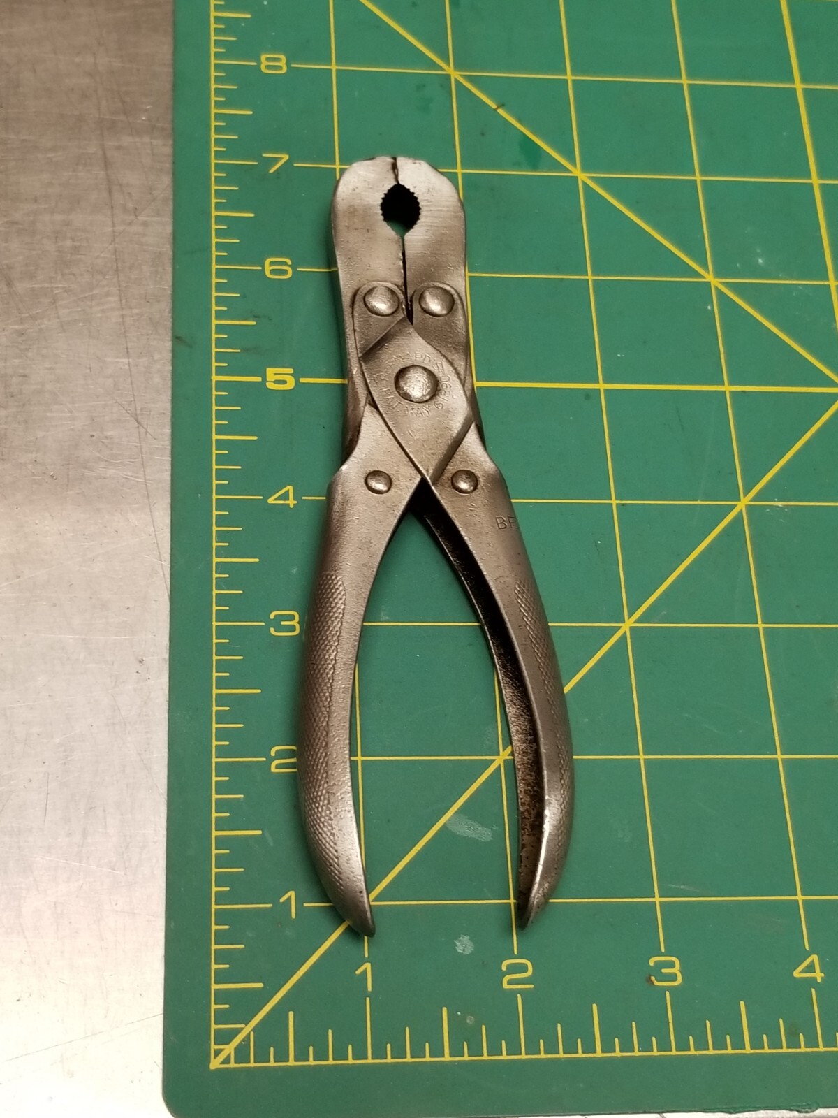 Antique Rare Early BERNARD W.SCHOLLHORN PAT. 5-6-1890 Gas parallel pliers.