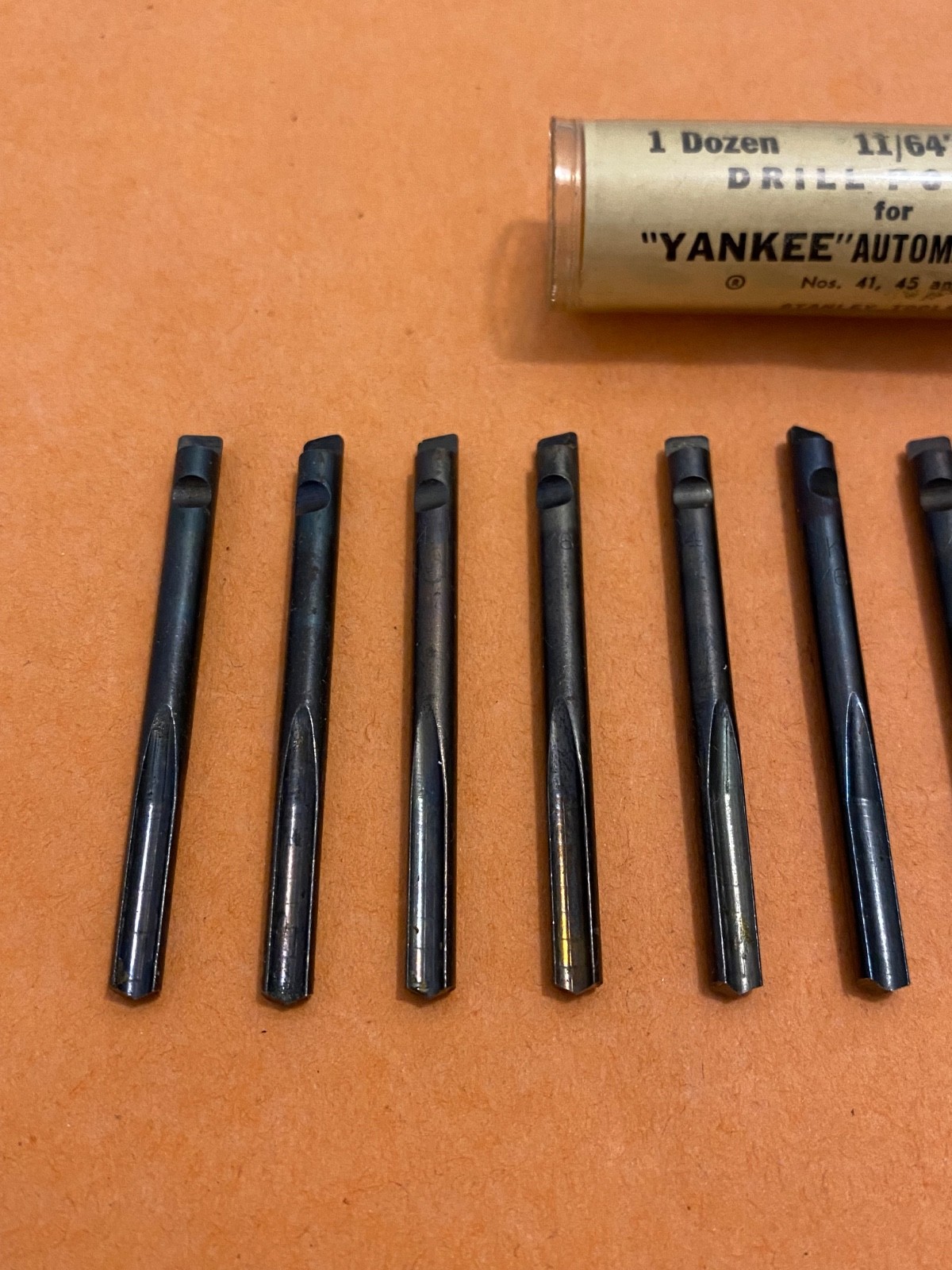 (12) 11/64” STANLEY YANKEE NORTH BROS MILLERS FALLS DRILL POINTS – 41 46 – NEW