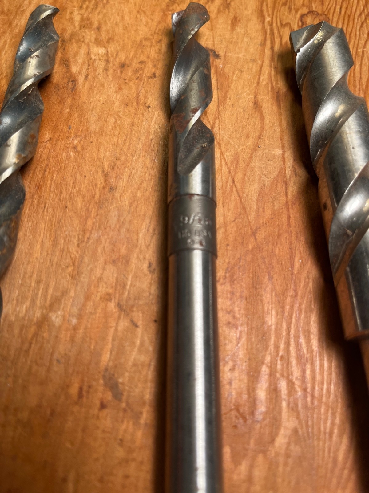 Lot of 3 Vintage Drill Bits Hardware Tools