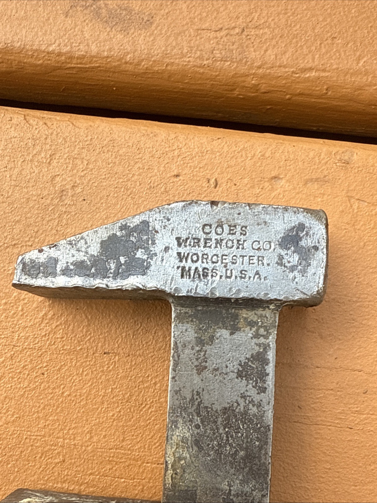 ANTIQUE L. COES WRENCH CO. 10 1/2” MONKEY PIPE WRENCH WOOD HANDLE WORCESTER MASS